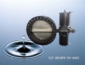 Carbon Steel Body Double Flange Butterfly Valve With Pneumatic Actuator/ DN50-DN2000